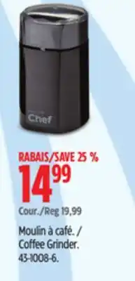 Canadian Tire Master Chef Coffee Grinder offer