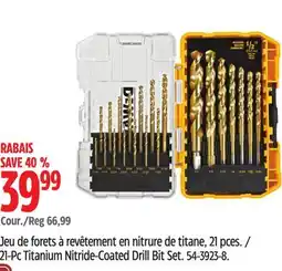 Canadian Tire DEWALT 21-Pc Titanium Nitride-Coated Drill Bit Set offer