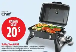 Canadian Tire Master Chef Portable Tabletop BBQ Grill with Folding Legs offer