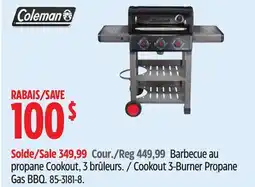 Canadian Tire Coleman Cookout 3-Burner Propane Gas BBQ offer