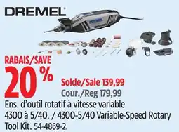 Canadian Tire Dremel 4300-5/40 Variable-Speed Rotary Tool Kit offer