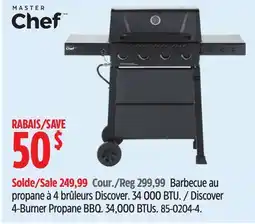 Canadian Tire Master Chef Discover 4-Burner Propane BBQ offer