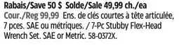 Canadian Tire MAXIMUM 7-Pc Stubby Flex-Head Wrench Set offer
