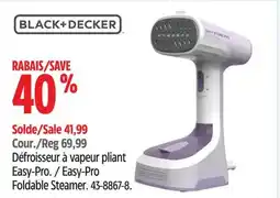 Canadian Tire Black & Decker Easy-Pro Foldable Steamer offer