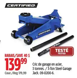 Canadian Tire Certified 3-Ton Steel Garage Jack offer