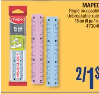 Jean Coutu MAPED Unbreakable ruler offer