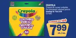 Jean Coutu CRAYOLA Pre-sharpened coloured pencils offer