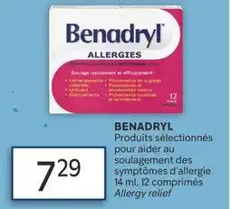 Brunet BENADRYL Produits sélectionnés pour aider au soulagement des symptômes d'allergie offer