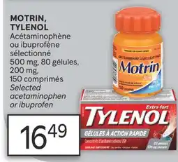 Brunet MOTRIN, TYLENOL Acétaminophène ou ibuprofène sélectionné offer