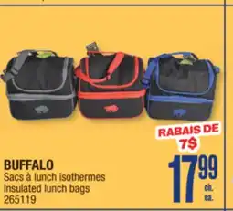 Jean Coutu BUFFALO Insulated lunch bags offer