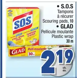 Jean Coutu S.O.S Tampons, GLAD Plastic wrap 30 m offer