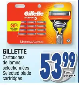 Jean Coutu GILLETTE Selected blade cartridges offer