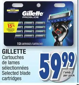 Jean Coutu GILLETTE Selected blade cartridges offer