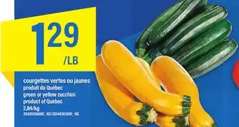 Maxi COURGETTES VERTES OU JAUNES offer