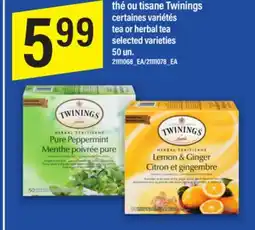 Maxi THÉ OU TISANE TWININGS 50 UN offer