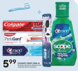 Brunet COLGATE, CREST, ORAL-B Produits dentaires sélectionnés offer