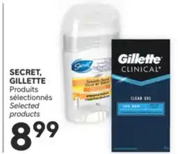 Brunet SECRET, GILLETTE Produits sélectionnés offer