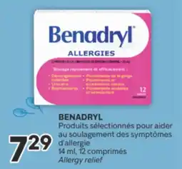 Brunet BENADRYL Produits sélectionnés pour aider au soulagement des symptômes d'allergie offer