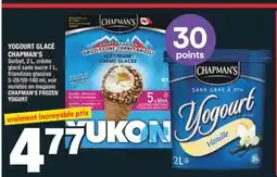 Super C YOGOURT GLACÉ CHAPMAN'S | CHAPMAN'S FROZEN YOGURT offer