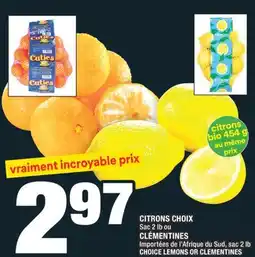 Super C CITRONS CHOIX | CHOICE LEMONS offer