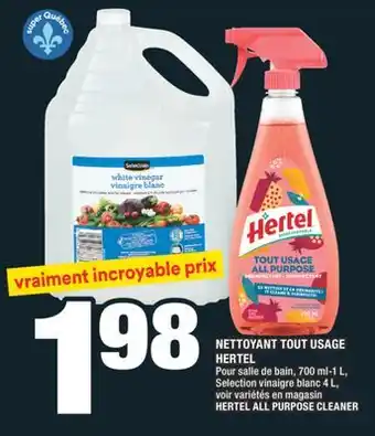 Super C NETTOYANT TOUT USAGE HERTEL | HERTEL ALL PURPOSE CLEANER offer