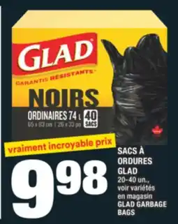 Super C SACS À ORDURES GLAD | GLAD GARBAGE BAGS offer