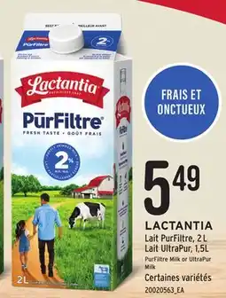 Provigo LACTANTIA Lait PurFiltre, 2 L Lait UltraPur, 1,5L offer