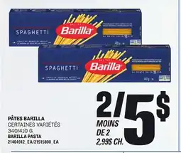 Provigo PÂTES BARILLA, 340/410 G offer