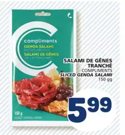 Marché Bonichoix COMPLIMENTS SLICED GENOA SALAMI offer