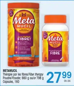 Uniprix METAMUCIL Thérapie par les fibres/Fiber therapy Poudre/Powder Capsules offer