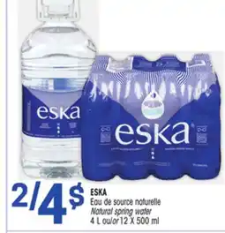 Uniprix ESKA Eau de source naturelle/ Natural spring water offer