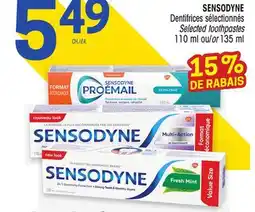 Uniprix SENSODYNE Dentifrices sélectionnés Selected toothpastes offer