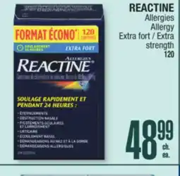Jean Coutu REACTINE Allergy Extra strength offer