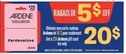 Jean Coutu ARDENE GIFT CARD offer