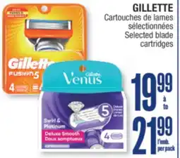 Jean Coutu GILLETTE Selected blade cartridges offer