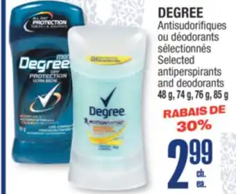 Jean Coutu Selected antiperspirants and deodorants offer