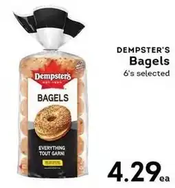 Market Place IGA DEMPSTER'S Bagels offer