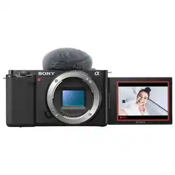 Best Buy Sony Alpha ZV-E10 APS-C Interchangeable Lens Mirrorless Vlog Camera (Body Only) - Black offer