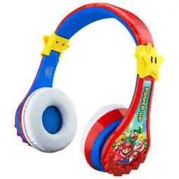Best Buy KIDdesigns Super Mario Over-Ear Bluetooth Kids Headphones - Multi offer