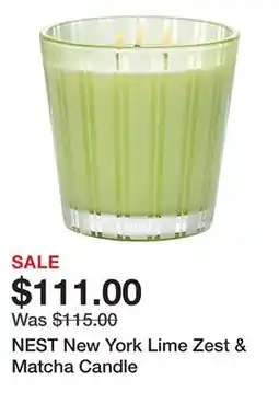 Sephora NEST New York Lime Zest & Matcha Candle offer