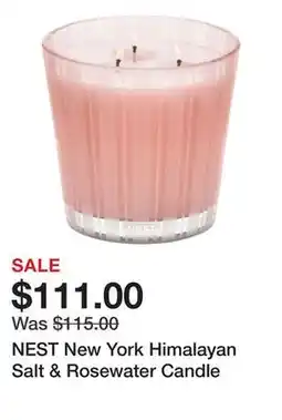 Sephora NEST New York Himalayan Salt & Rosewater Candle offer