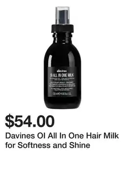 Sephora Davines OI All In One Hair Milk for Softness and Shine offer