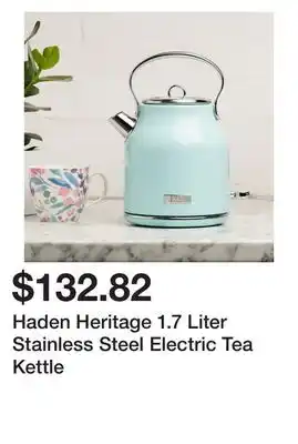 Bed Bath & Beyond Haden Heritage 1.7 Liter Stainless Steel Electric Tea Kettle offer