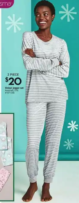 Giant Tiger Velour jogger set offer
