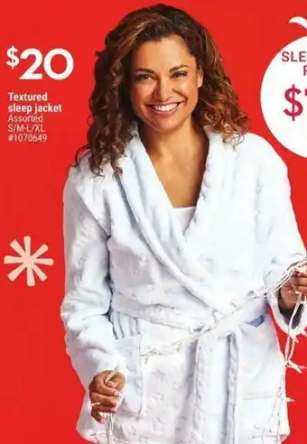 Giant Tiger Textured sleep jacket offer