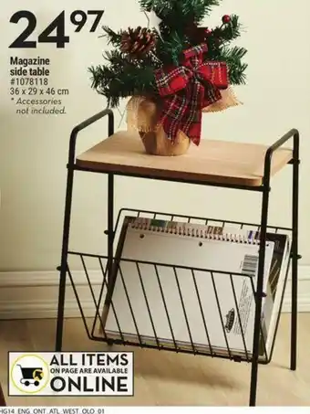 Giant Tiger Magazine side table offer