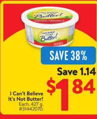 Walmart I Can't Believe It's not Butter! offer