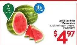 Walmart Large Seedless Watermelon offer