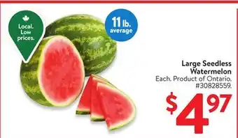 Walmart Large Seedless Watermelon offer