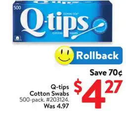Walmart Q-tips Cotton Swabs offer